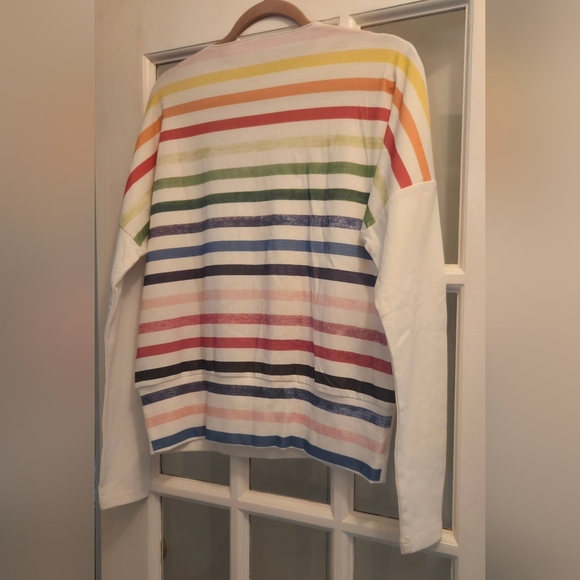 Aleeza Multi-Color Splash Long Sleeve Top- Abstract - Picture 4 of 4